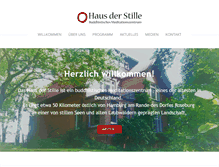 Tablet Screenshot of hausderstille.org